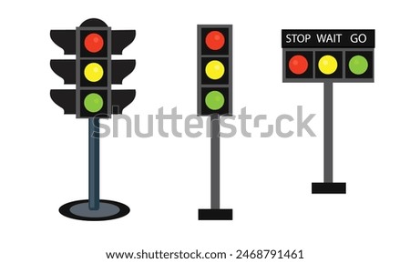 Traffic light vector for commercial use.