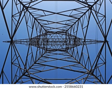 Similar – Image, Stock Photo Symmetry | High voltage line