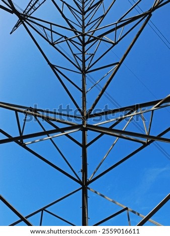 Similar – Image, Stock Photo Symmetry | High voltage line