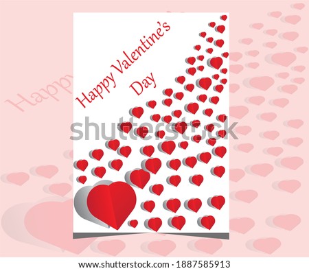 Valentine's day gift card design in Adobe Illustrator EPS version 10