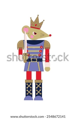 Nutcracker Ballet. Illustration of Mouse King. 