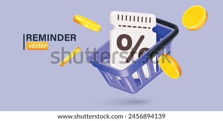 Coupon up to 50% off black rips floating in air with coin. all on  blue background.gift voucher 50% discount on shopping.summer offer ends weekend holiday.Big sale and super sale coupon code discount