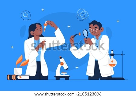 Flat national science day illustration Vector illustration.