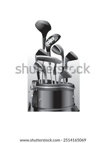 Golf Clubs in Bag Expertly and Perfectly Arranged for an Enjoyable Round of Golfing