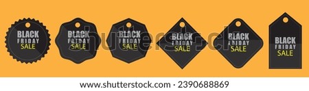 Set Black Friday sale Tag multiple design :