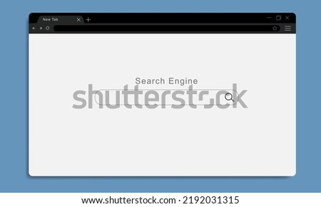 Browser window ui design. Web window screen. Empty web page concept. Vector illustration. EPS 10.