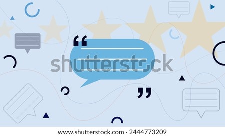 Review, rating, comment, testimonial and feedback for business concept. Digital marketing, business presentation and social media banner background. Vector illustration.