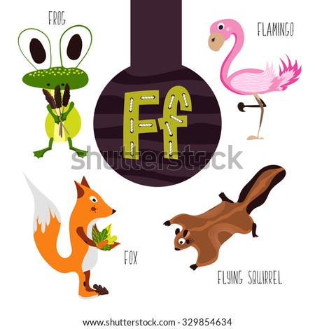 Fun Animal Letters Of The Alphabet For The Development And Learning Of ...