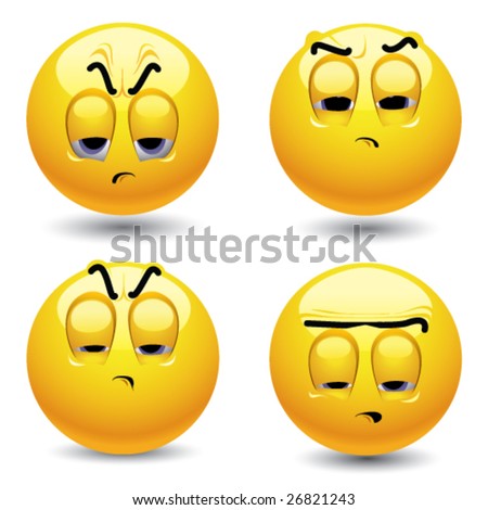 Smiling balls in pessimistic mood