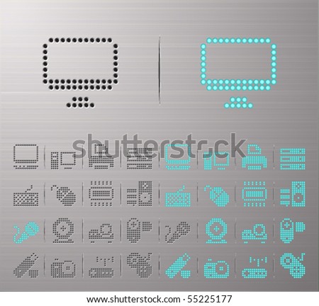 Perforated Computer buttons