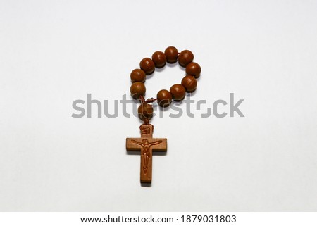 Mini Rosary used when praying in Catholicism Photo stock © 