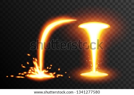 Molten metal on transparent background. Lava vector illustration. 商業照片 © 