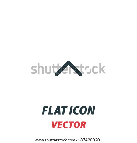 Expand less icon in a flat style. Vector illustration pictogram on white background. Isolated symbol suitable for mobile concept, web apps, infographics, interface and apps design.