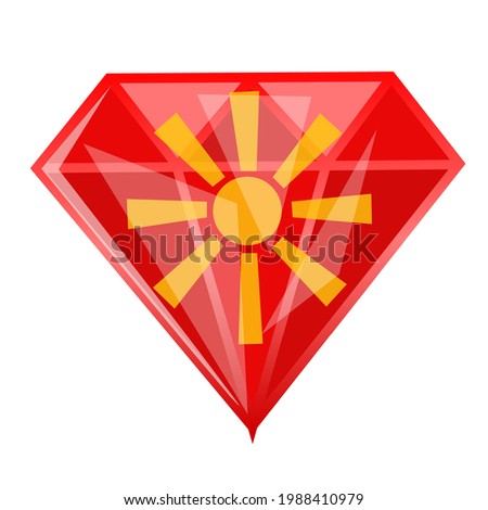 vector macedonia country flag diamond shaped for european football cup event acara