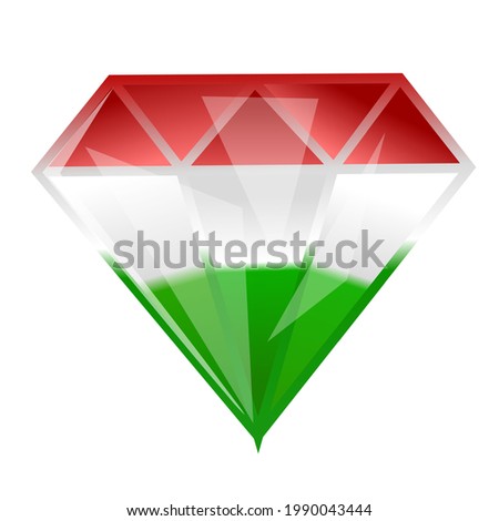 diamond-shaped Hungary country flag vector