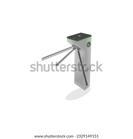 vector illustration of tripod turnstile