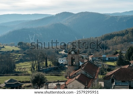 Image, Stock Photo Old church against blue sky