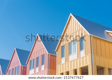 Similar – Image, Stock Photo Blue house, facade, 2 small windows