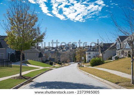 Similar – Image, Stock Photo Steep street with wooden entrance door and left street sign, La Orotava, Tenerife, Canary Islands, Spain