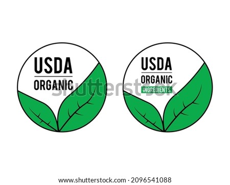 usda organic ingredients icon vector illustration