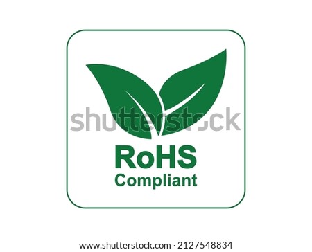 Rohs compliant icon with leaves vector illustration