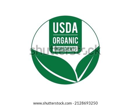 usda organic ingredients icon vector illustration 