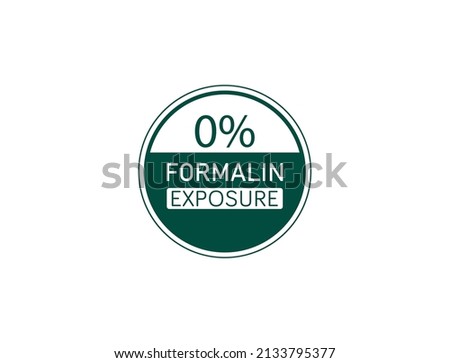 0% Formalin exposure icon vector illustration 