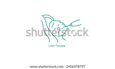 Vector Icon: Laser Treatment Procedure Symbol