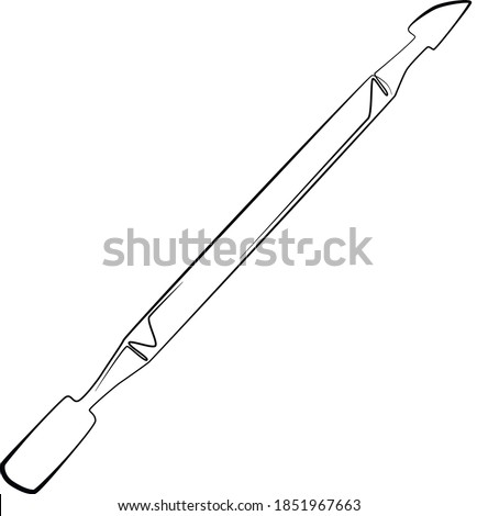 Manicure tool. Cuticle pusher for nail care