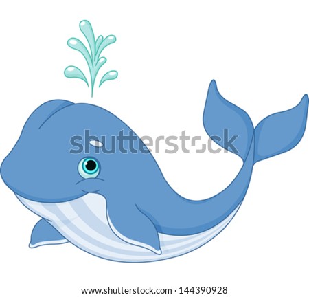 Illustration Of Cute Cartoon Whale - 144390928 : Shutterstock