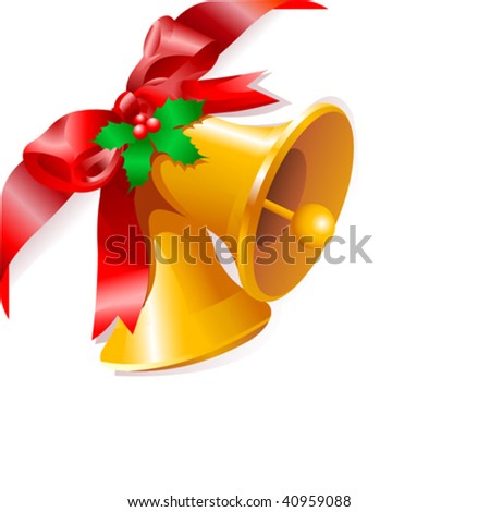 Page Corner With Christmas Bells. Place For Copy/Text. Stock Vector ...