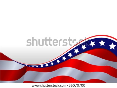 An American Flag Horizontal Background Stock Vector Illustration ...