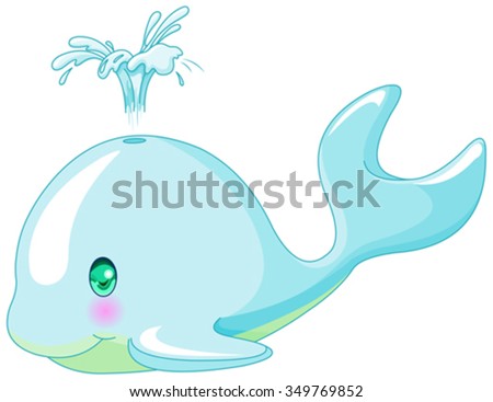 Illustration of very cute whale