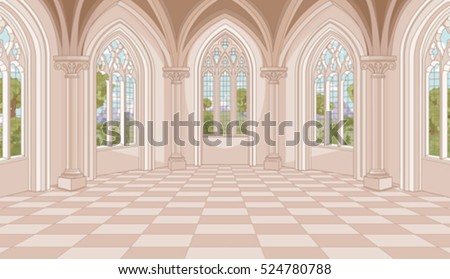 Illustration Of Medieval Castle Hall - 524780788 : Shutterstock