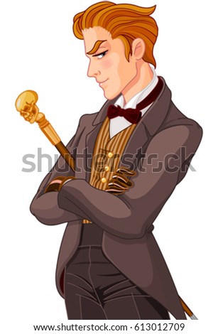 Illustration of young Victorian era gentleman