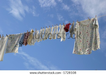 A summer laundry line in the sky.