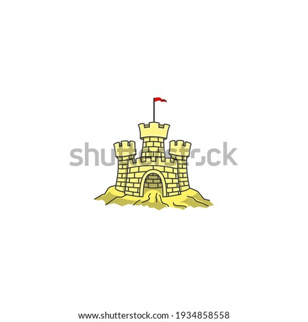 sand castle icon or brand image