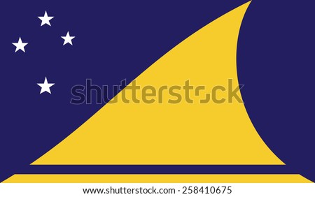  Flag of Tokelau. Vector. The color of the original.