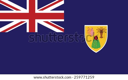  flag of Turks and Caicos Islands Vector illustration