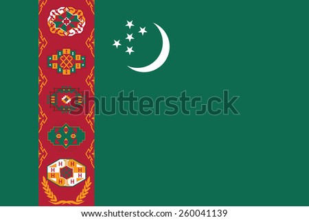 Turkmenistan flag. vector background 