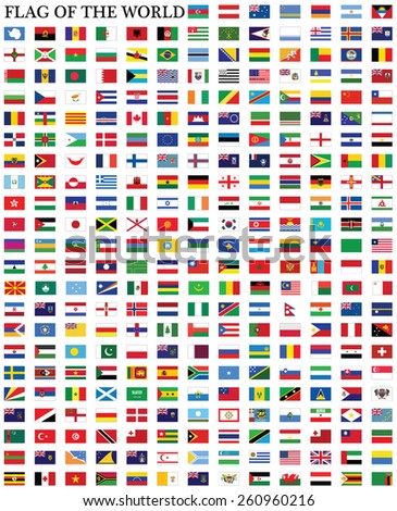 Flags Of The World Stock Vector 260960216 : Shutterstock