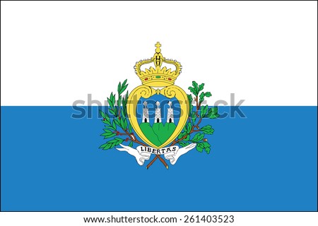 flag of San Marino. Vector illustration.