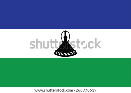 Flag of Lesotho. vector