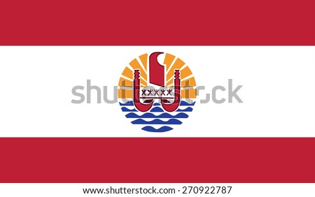 Flag of French Polynesia. Vector.