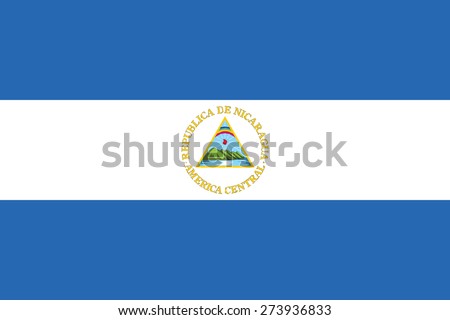  Flag of Nicaragua. Vector illustration.