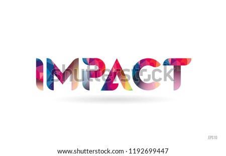 impact colored rainbow word text suitable for card, brochure or typography logo design