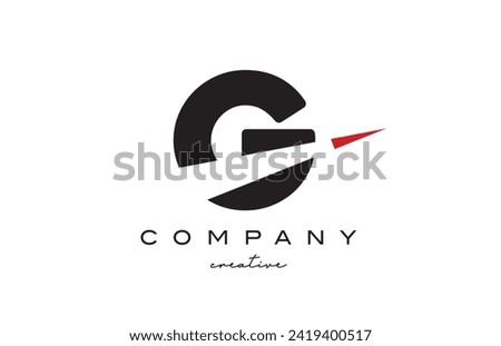 G arrow letter logo icon design vector illustration. Creative template for business or company in black and red