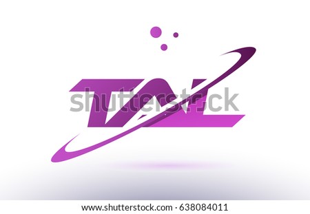 tal t a l  alphabet letter logo combination purple pink creative text dots company vector icon design template Stock fotó © 