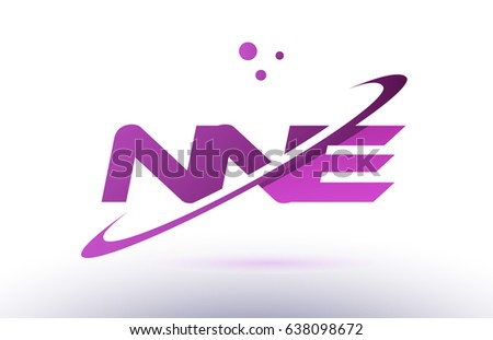 nne n n e  alphabet letter logo combination purple pink creative text dots company vector icon design template Stock fotó © 
