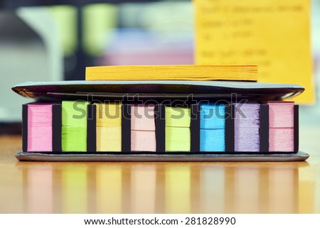 Stack of colorful Sticky Notes